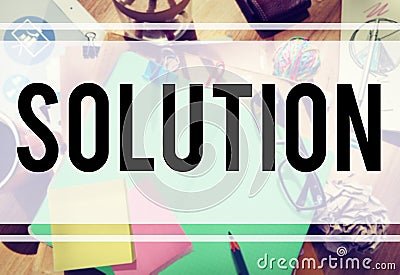 Solution Solving Problem Resolve Strategy Concept Stock Photo