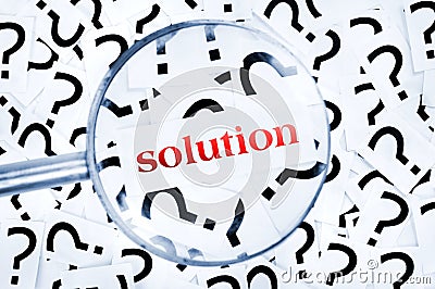 Solution word Stock Photo