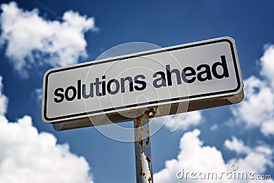 Solutions ahead Stock Photo