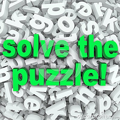 Solve The Puzzle Word Search Jumble Difficult Letter Challenge Stock Photo