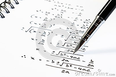 Solving exponential equations background concept. Stock Photo