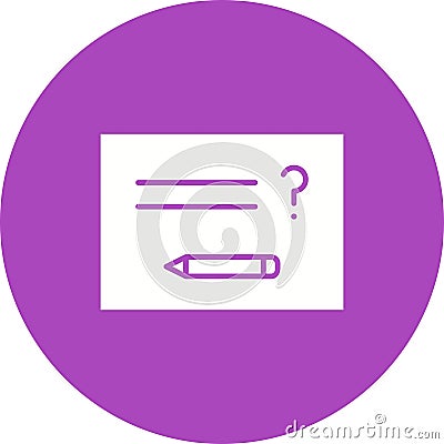 Solving Question icon vector image. Vector Illustration