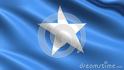 Somalia flag, with waving fabric texture Stock Photo