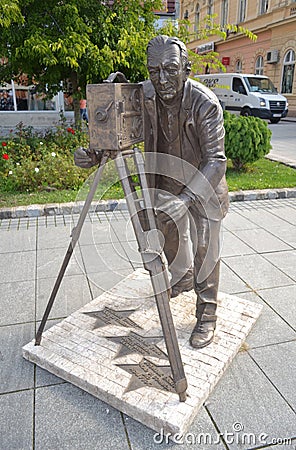 Sombor Serbia Monument to Ernest Bosniak Editorial Stock Photo