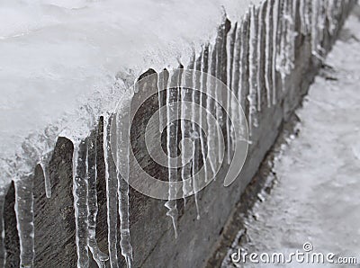 Some beautiful icicles Stock Photo