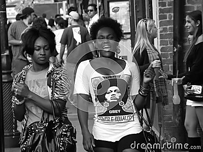 Two Young Women Enjoying the Day in New Orleans Editorial Stock Photo