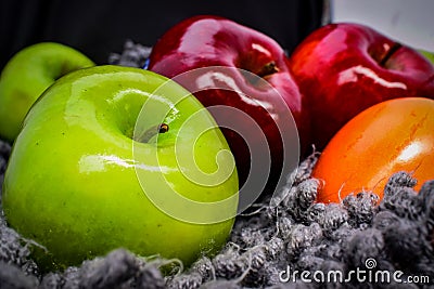 Some bright Apples Stock Photo