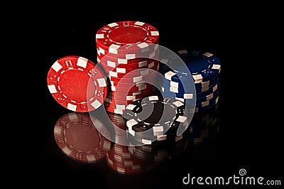 Some casino chips. Stock Photo