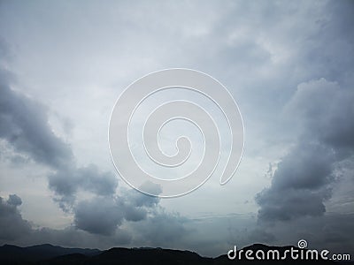 Some clouds is floating from mountain Editorial Stock Photo