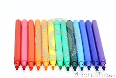 Some colored markers Stock Photo