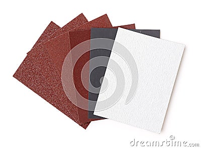 Some different grit sandpaper Stock Photo