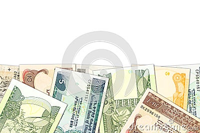 Some ethiopian birr banknotes with copyspace illustrating growing economy and investment Stock Photo