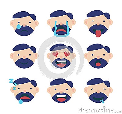 Some expressions of a man Stock Photo