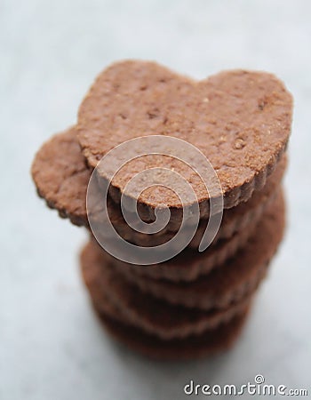 Some heart-like cakes Stock Photo