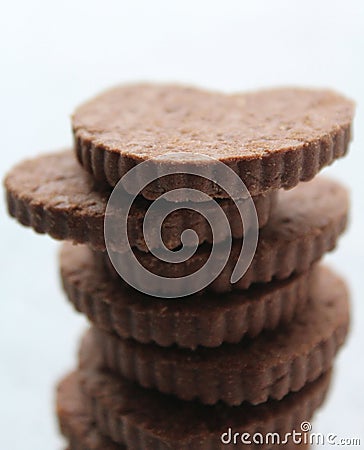 Some heart-like cakes Stock Photo