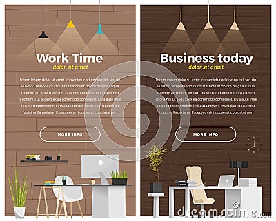 Some modern office style Vector Illustration