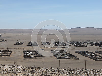 Some nomadic tent communities in the desert town of Ikhkhet, Mongolia. Editorial Stock Photo