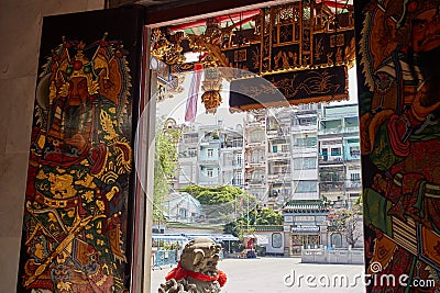 Nghia An Hoi Quan Pagoda in Saigonâ€™s Chinatown district of Cholon Editorial Stock Photo