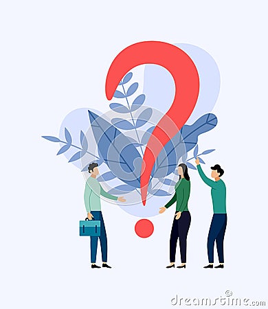 Some people are looking for questions, business concept Vector Illustration
