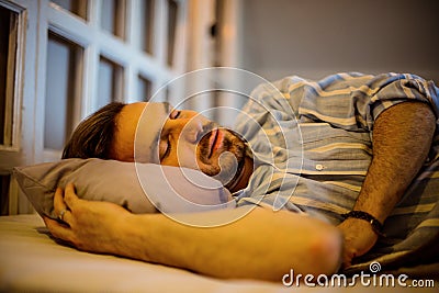 Some rest after a hard day`s work Stock Photo