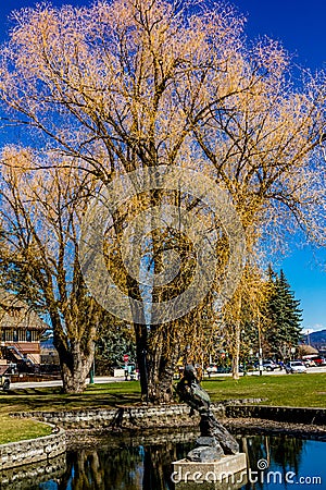 Some of the sites while walking around Whitefish Montana United States Stock Photo