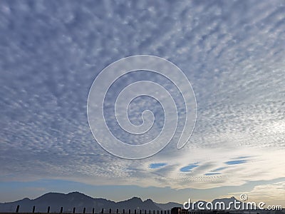 Strange clouds above the sky Stock Photo