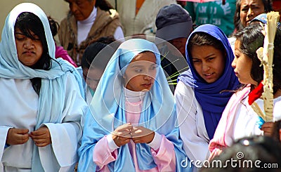 Some women in a religious representation Editorial Stock Photo