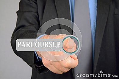 Connection concept on the Parcoursup website Stock Photo