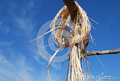 Straw Grass Weath for Traditional Keltic Wedding Stock Photo