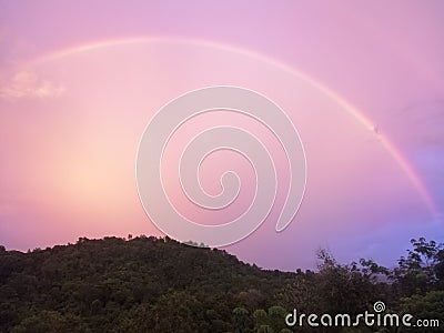 Somewhere Over the rainbow skies are blue Stock Photo