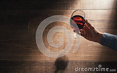 Sommelier tasting excellent red wine Stock Photo