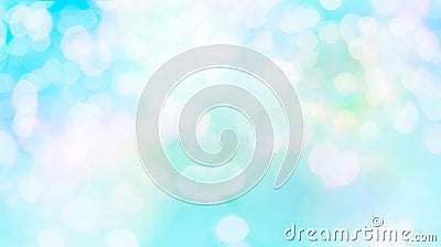 Abstract blur white bokeh circles in blue background Stock Photo