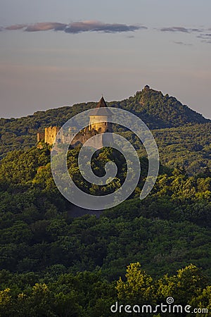 Somoska castle on Slovakia Hungarian border Stock Photo