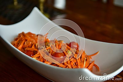 Somtam is a Thai national dish Stock Photo
