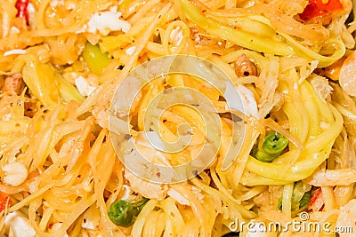 Somtum green papaya salad with seafood, samui thailand Stock Photo