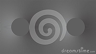 Sonar wave reflection concept background Vector Illustration