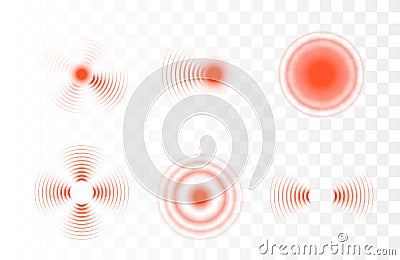 Sonar wave sign. Vector illustration. Radar icons Vector Illustration