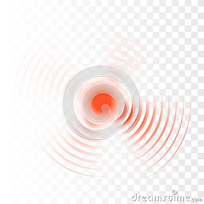 Sonar wave sign. Vector illustration. Radar icons Vector Illustration