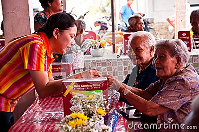 Songkran day Editorial Stock Photo