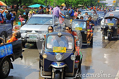 Songkran festival Editorial Stock Photo