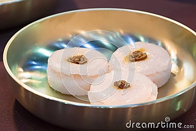 Songpyeon trditional korean rice cake Stock Photo