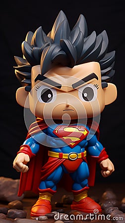 sonkogu wear superman clothes Generative AI Editorial Stock Photo