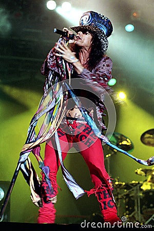 Aerosmith 1994 Steven Tyler during the concert Editorial Stock Photo