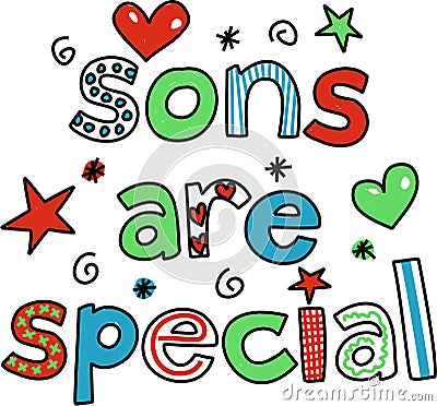 Sons are special Vector Illustration