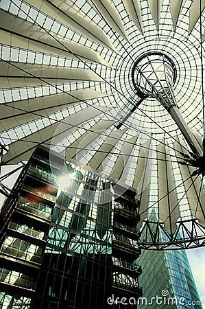 Sony Center in Berlin Editorial Stock Photo