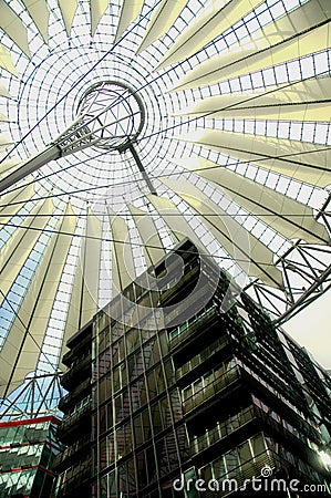 Sony Center in Berlin Editorial Stock Photo