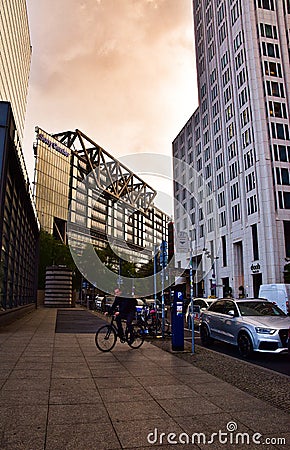 Sony centre complex near the Postdamer Platz in Berlin designed by Helmut Jahn Editorial Stock Photo