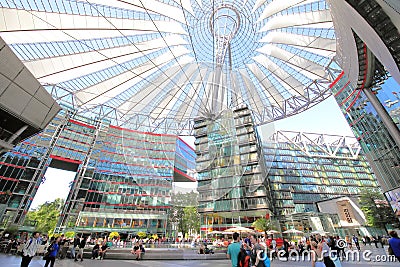 Sony Centre Potsdamer Platz plaza shopping mall Berlin Germany Editorial Stock Photo