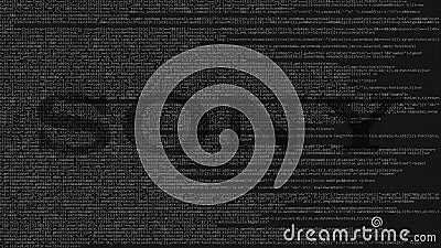 Sony Corporation logo made of source code on computer screen. Editorial 3D rendering Editorial Stock Photo