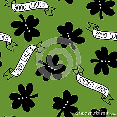 Sooo lucky pattern Vector Illustration